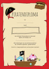Piraten Diploma - 8 stuks